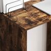 vidaXL Desk Smoked Oak 30.91 x 14.57 x 60.83 in Engineered Wood