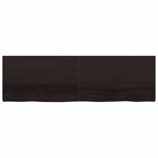 vidaXL Bathroom Countertop Dark Brown 78.7 x 23.6 x (0.8-1.6) " Treated Solid Wood