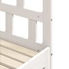 vidaXL Daybed With Trundles White Solid pine wood 31.5 x 79 in