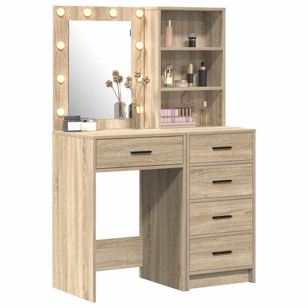 vidaXL Dressing Table 2 pcs Brown 50 x 41 x 135 cm Engineered wood