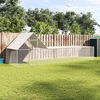 vidaXL Chicken Coop Silver Galvanized steel 19.7 x 6.6 x 6.6 ft Locks
