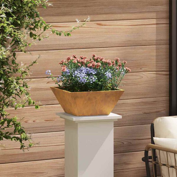 vidaXL Garden Planter 5 pcs Rusty 13.78 x 13.78 x 5.91 in
