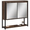 vidaXL Bathroom Mirror Cabinet Brown Oak