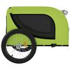 vidaXL Pet Bike Trailer Green Iron Fits small to medium-sized dogs