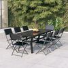 vidaXL Garden Dining Set Grey and Black
