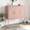 vidaXL Highboard Pink Steel Medium Highboard Rectangular Industrial