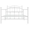 vidaXL Bed Frame White Powder-coated steel 39.4 x 78.7 in Bed Frame