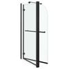 vidaXL Bi-Folding Shower Enclosure ESG 47.2"x26.8"x51.2" Black