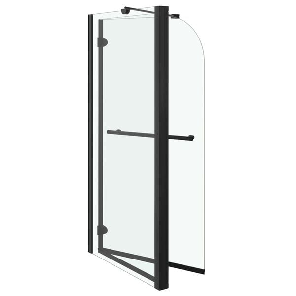 vidaXL Bi-Folding Shower Enclosure ESG 47.2"x26.8"x51.2" Black
