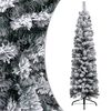 vidaXL Artificial Christmas Tree Green with white flocked snow PVC, Steel