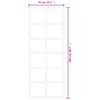 vidaXL Sliding Door ESG Glass and Aluminum 29.9"x80.7" Black
