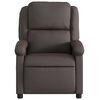 vidaXL Recliner Chair Dark Brown Real leather, Metal, Plywood Medium