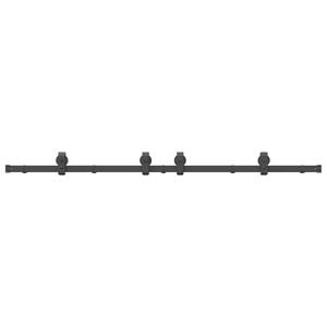 vidaXL Sliding Door Hardware Kit 72.0 " Steel Black