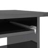 vidaXL Desk High gloss gray Engineered wood 31.5x17.7x29.1 in Desk