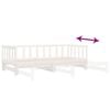 vidaXL Day Bed White Solid pine wood Twin Pull-Out Day Bed