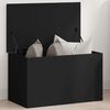 vidaXL Storage Box Black Engineered Wood Medium Storage Box