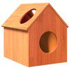 vidaXL Cat House Wax brown Solid pine wood 16.1x19.7x19.7 in Durable