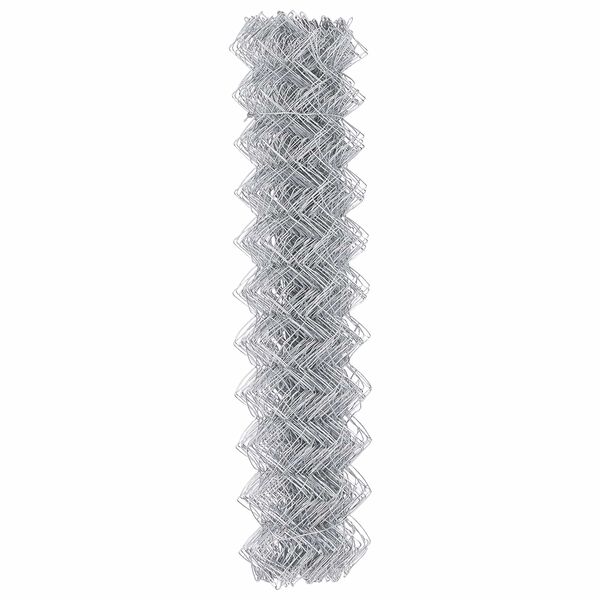 vidaXL Chain Link Fence Silver 82.7 x 3.9 ft Galvanized steel