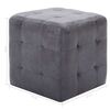 vidaXL Pouffe Grey Faux Suede Leather, Wood 11.8x11.8x11.8 in Pouffe