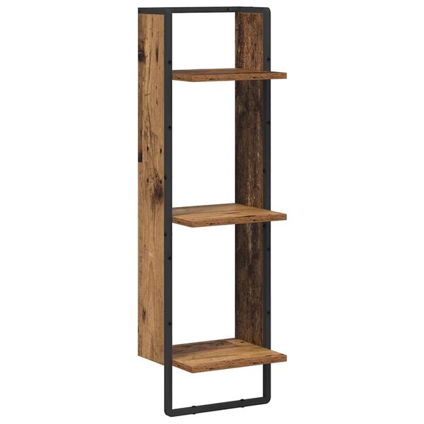 vidaXL Wall Shelf Old Wood 11.81 x 9.84 x 39.37 in Engineered Wood