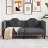 vidaXL Sofa Dark Grey Velvet (100% polyester), plywood, solid wood
