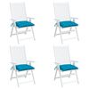 vidaXL Chair Cushion Set of 4 Light Blue Oxford fabric (100% polyester)