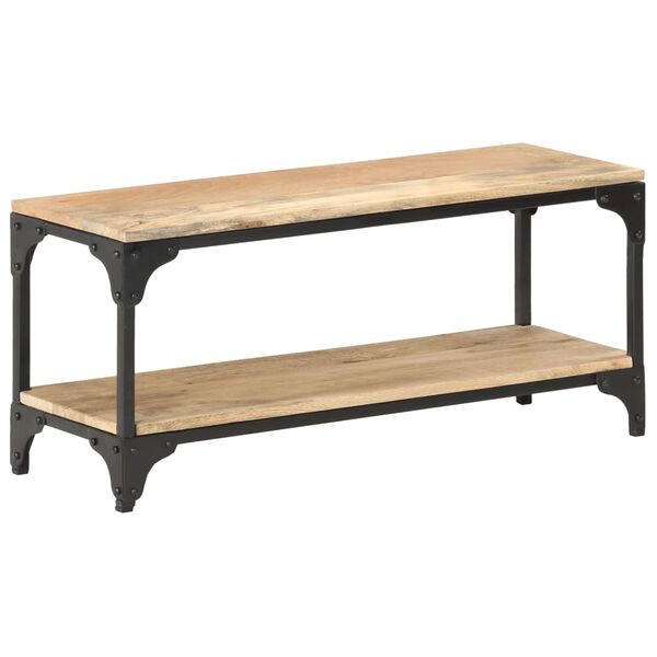 vidaXL Coffee Table Natural Mango Wood and Black