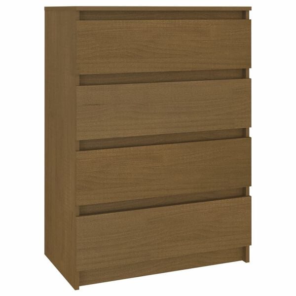 vidaXL Side Cabinet Honey brown Solid pinewood Medium Side Cabinet