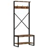 vidaXL Clothes Rack Multicolor Solid reclaimed wood 31.5 x 15.7 x 74.8 in