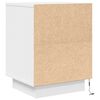 vidaXL Bedside Cabinet White Engineered wood Medium Bedside Cabinet