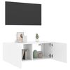 vidaXL TV Wall Cabinet White Engineered wood Small TV Wall Cabinet