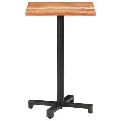 vidaXL Bistro Table with Live Edges 19.7"x19.7"x29.5" Solid Acacia Wood