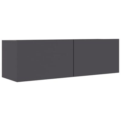 vidaXL 3 Piece TV Cabinet Set Gray Engineered Wood
