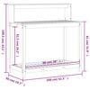 vidaXL Potting Table Natural Pine Solid pine wood Large Potting Table