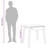 vidaXL Dining Table Natural Solid Wood Rubber