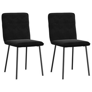 vidaXL Dining Chair Set of 2 Black