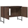 vidaXL Bathroom Sink Cabinet Brown oak Engineered wood, powder-coated steel