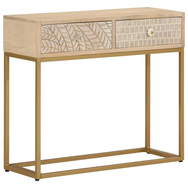 vidaXL Console Table Mango wood and Iron Solid mango wood and iron