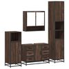 vidaXL Bathroom Furniture Set Brown oak Engineered wood, metal Medium