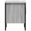 vidaXL Bedside Cabinet Grey Sonoma Engineered Wood, Metal Standard