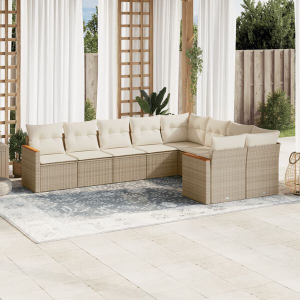 vidaXL Garden Sofa Set Beige