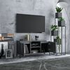 vidaXL TV Cabinet High gloss grey Engineered wood, metal Medium