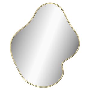 vidaXL Wall Mirror Gold Glass, PVC 23.6 x 19.7 in Mirror Wall Mirror