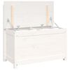 vidaXL Bench White Solid Pine Wood Medium Bench Rectangular Rustic