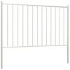 vidaXL Fence Panel with Posts Powder-coated Steel 5.9 ft x 3.3 ft White