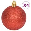 vidaXL Christmas Bauble Set Red, White Plastic Various Decorative Inlays