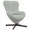 vidaXL Egg Chair Light Grey 24.80 x 28.74 x 35.43 in Velvet