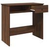 vidaXL Desk Brown Oak Engineered Wood Compact Desk Rectangular