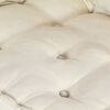 vidaXL Pouffe Cream 100% Cotton 27.6in x 27.6in x 21.3in