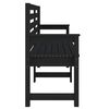 vidaXL Garden Bench Black Solid pine wood Standard Durable